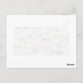 カンザスヴィンテージ写真地図アンティーク州図 ポストカード (裏面)