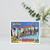 カンザスヴィンテージ旅行ウィチタからのご挨拶 ポストカード (スタンド正面)