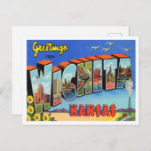 カンザスヴィンテージ旅行ウィチタからのご挨拶 ポストカード (正面/裏面)