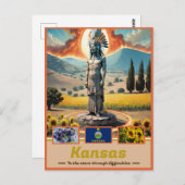 カンザス万華鏡のように千変万化するパターン:シュール州デライト ポストカード (正面/裏面)