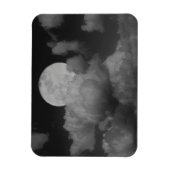 カンザス上空の月と雲 マグネット (縦)