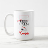 カンザス出身保なのに落ち着かない コーヒーマグカップ (左)