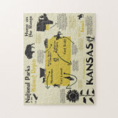 カンザス国立公園インフォグラフィックの地図 ジグソーパズル (縦)