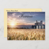 カンザス小麦畑 ポストカード (正面/裏面)