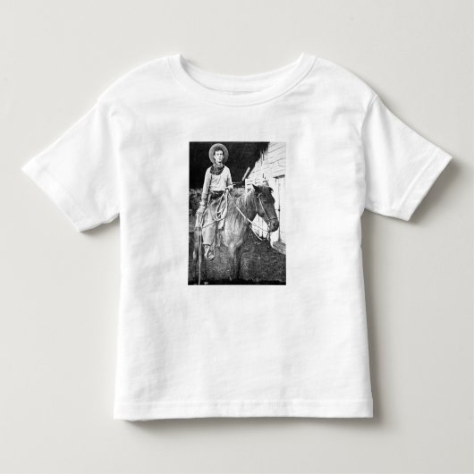 カンザス州のアメリカのカウボーイ、c.1880(写真はB/W) トドラーTシャツ (正面)
