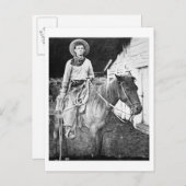 カンザス州のアメリカのカウボーイ、c.1880（写真はB/W） ポストカード (正面/裏面)
