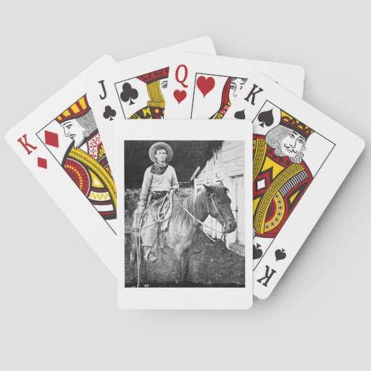 カンザス州のアメリカのカウボーイ、c.1880 (b/w写真) トランプ (裏面)