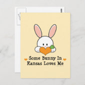 カンザス州のバニーの何人かが私のはがきを愛している ポストカード (正面/裏面)