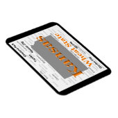 カンザス州のプライドの地図 マグネット (右側)