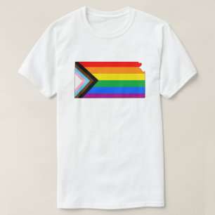 カンザス州のプライド LGBTQ プログレスプライド Tシャツ