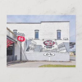 カンザス州のルート66のサインの壁画 ポストカード