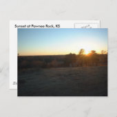 カンザス州の夕日 ポストカード (正面/裏面)
