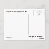 カンザス州の夕日 ポストカード (裏面)
