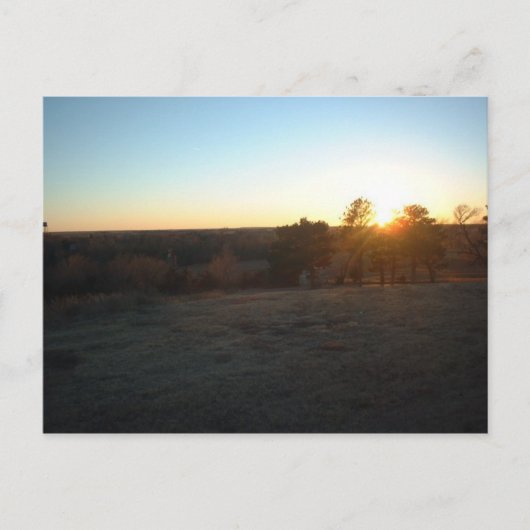 カンザス州の夕日 ポストカード (正面)