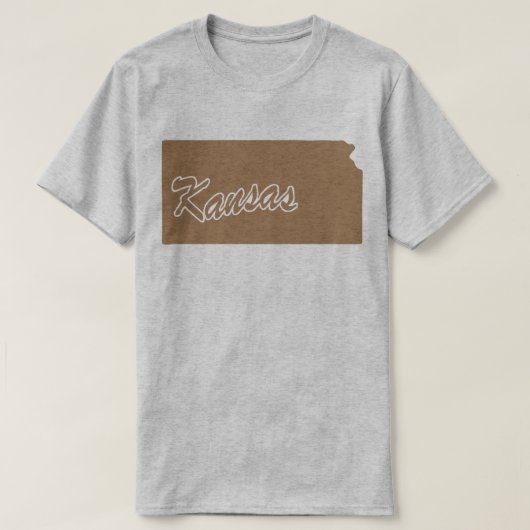 カンザス州の形のTシャツ Tシャツ (デザイン正面)
