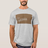 カンザス州の形のTシャツ Tシャツ (正面)