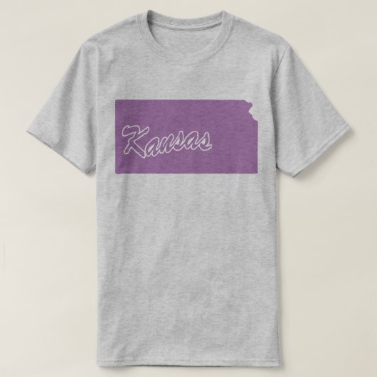 カンザス州の形のTシャツ Tシャツ (デザイン正面)