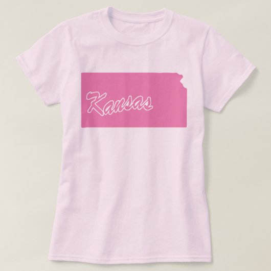カンザス州の形のTシャツ Tシャツ (デザイン正面)