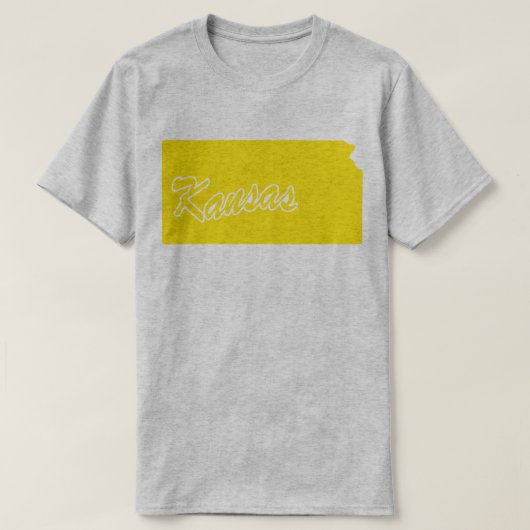 カンザス州の形のTシャツ Tシャツ (デザイン正面)