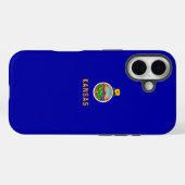 カンザス州の旗のデザイン Case-Mate iPhoneケース (裏面 (横))