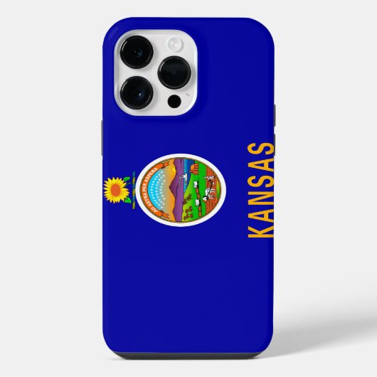 カンザス州の旗のデザイン iPhoneケース (裏面)