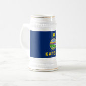 カンザス州の旗 ビールジョッキ (正面左)