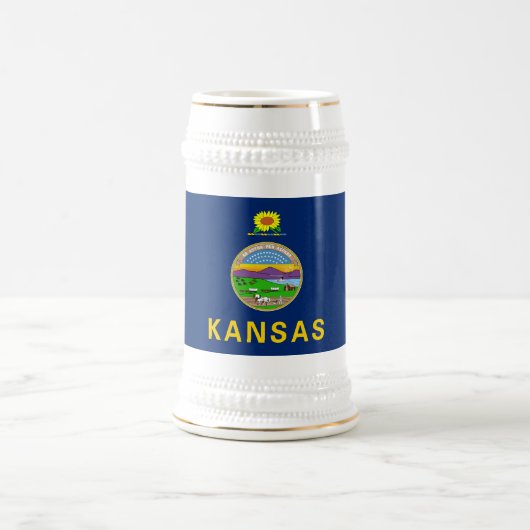 カンザス州の旗 ビールジョッキ (中央)