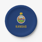 カンザス州の旗 ペーパープレート (正面)