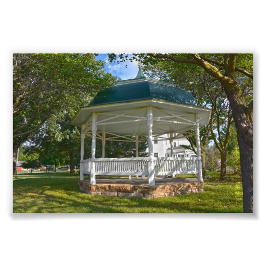 カンザス州アビリーンのSeelye House Gazebo フォトプリント (正面)