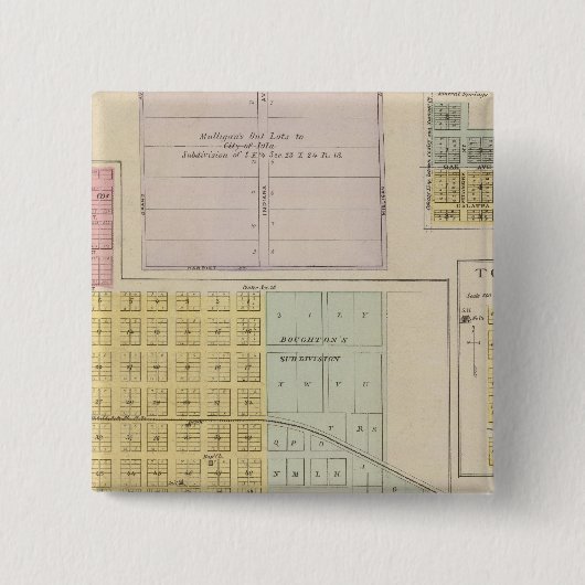 カンザス州イオラトーランスケロッグ 缶バッジ (正面)