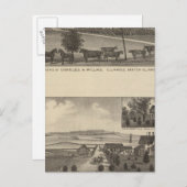 カンザス州エドガートンのレジデンスとファーム ポストカード (正面/裏面)