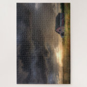 カンザス州エルク郡の納屋に近づく嵐 ジグソーパズル (縦)