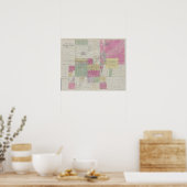 カンザス州オサゲの地図 ポスター (キッチン)