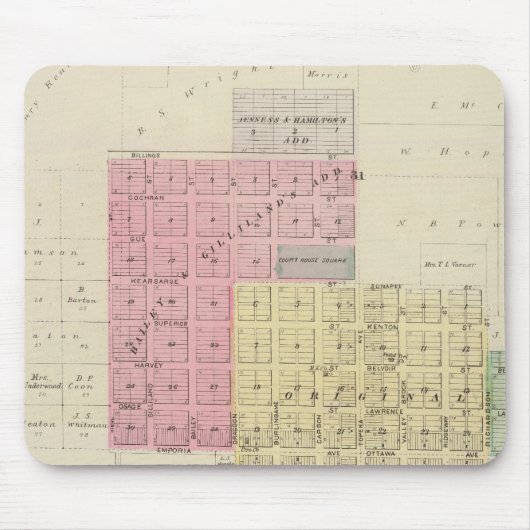 カンザス州オーセージ郡リンドン マウスパッド (正面)