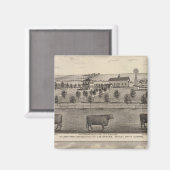 カンザス州ガロウェイ・ランチ マグネット (正面/裏面)