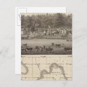 カンザス州コンコルディアのNE、リバーサイドストックファーム ポストカード (正面/裏面)