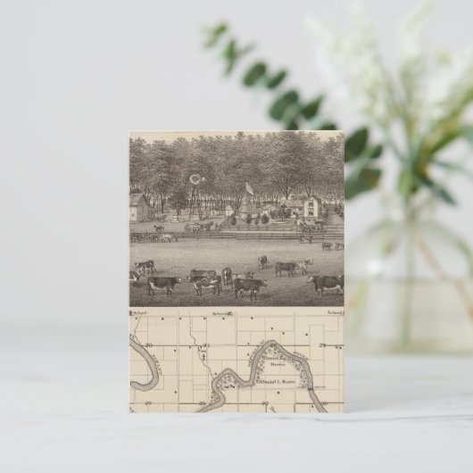 カンザス州コンコルディアのNE、リバーサイドストックファーム ポストカード (スタンド正面)