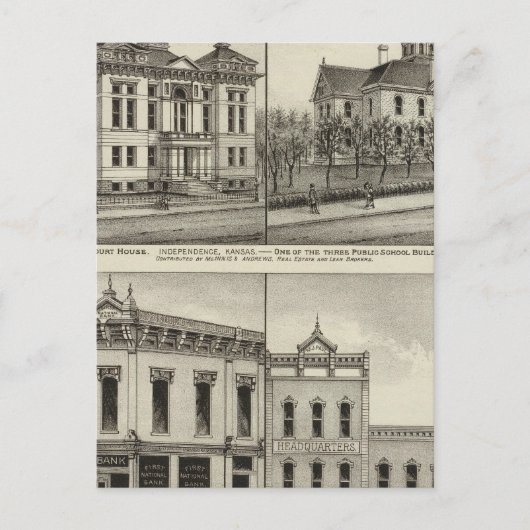 カンザス州コートハウス ポストカード (正面)