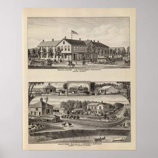 カンザス州サリナバレーファーム、パシフィックハウス ポスター (正面)