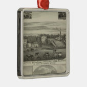 カンザス州シーダー·グローブ·ストック·ファームとロバーツ·ランチ メタルオーナメント (右)