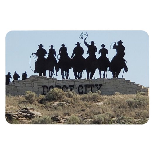 カンザス州ダッジシティ – ワイルドウエストタウン マグネット (横)