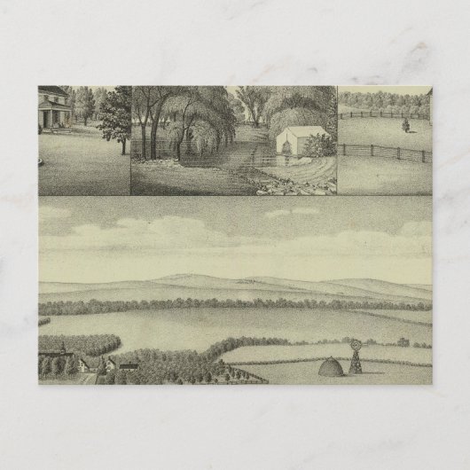 カンザス州チェース郡バッキーファーム ポストカード (正面)