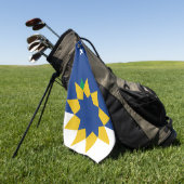 カンザス州トペカ国旗 ゴルフタオル (グリーン)