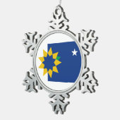 カンザス州トペカ国旗 スノーフレークピューターオーナメント (右)