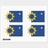 カンザス州トペカ国旗 長方形シール (シート)