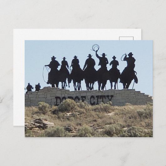 カンザス州ドッジシティ - ワイルドウェストの町 ポストカード (正面/裏面)