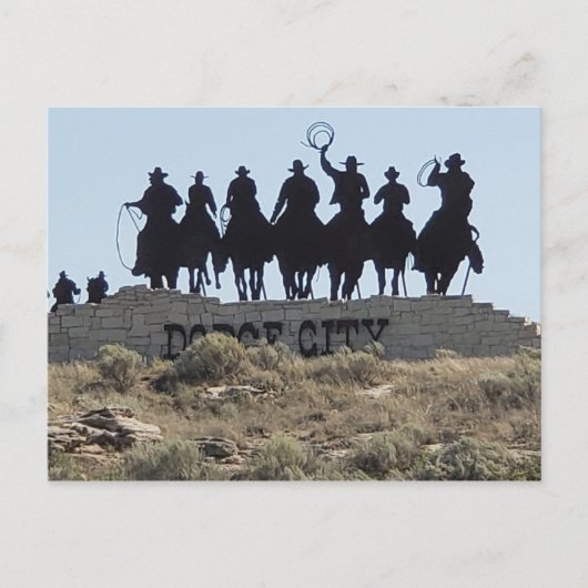 カンザス州ドッジシティ - ワイルドウェストの町 ポストカード (正面)