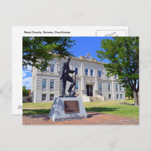 カンザス州ネスカウンティ ポストカード (正面/裏面)