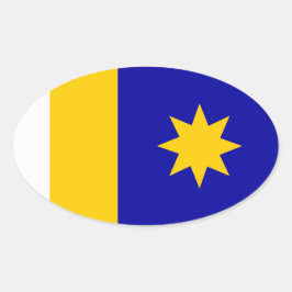 カンザス州ハッチンソン国旗 楕円形シール