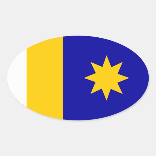 カンザス州ハッチンソン国旗 楕円形シール (正面)